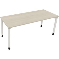 Neutralware 810041172 Schreibtisch 1800x700x680-820 4Fuß Rund ws/Akazie hell