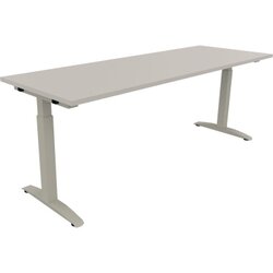 Neutralware 810027881 Schreibtisch 2000x700x650-850 Kufe Quadrat si/Lichtgrau