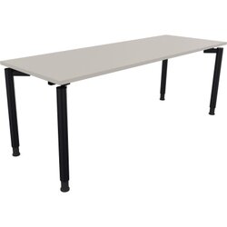 Neutralware 810042481 Schreibtisch 2000x700x680-820 4Fuß Rund an/Lichtgrau