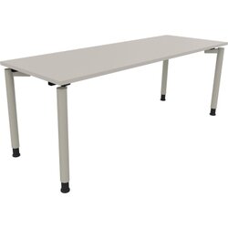 Neutralware 810042581 Schreibtisch 2000x700x680-820 4Fuß Rund si/Lichtgrau