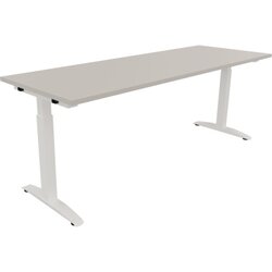 Neutralware 810027981 Schreibtisch 2000x700x650-850 Kufe Quadrat ws/Lichtgrau