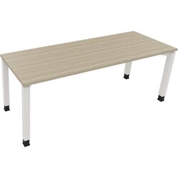 Neutralware 810027971 Schreibtisch 2000x700x650-850 Kufe Quadrat ws/Eiche Natur