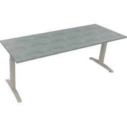 Neutralware 810027883 Schreibtisch 2000x700x650-850 Kufe Quadrat si/Beton hell
