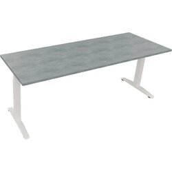 Neutralware 810027983 Schreibtisch 2000x700x650-850 Kufe Quadrat ws/Beton hell