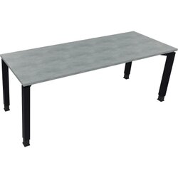 Neutralware 810034983 Schreibtisch 2000x700x680-820 4Fuß Quadrat an/Beton hell
