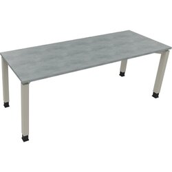 Neutralware 810035083 Schreibtisch 2000x700x680-820 4Fuß Quadrat si/Beton hell