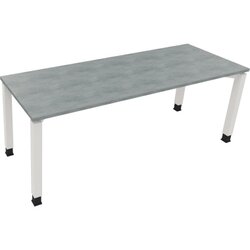Neutralware 810035183 Schreibtisch 2000x700x680-820 4Fuß Quadrat ws/Beton hell