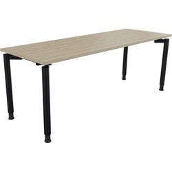Neutralware 810042471 Schreibtisch 2000x700x680-820 4Fuß Rund an/Eiche Natur