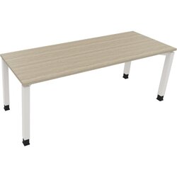 Neutralware 810035171 Schreibtisch 2000x700x680-820 4Fuß Quadrat ws/Eiche Natur