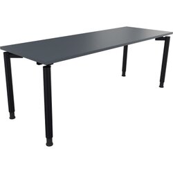 Neutralware 810042482 Schreibtisch 2000x700x680-820 4Fuß Rund an/Lavagrau