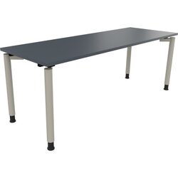 Neutralware 810042582 Schreibtisch 2000x700x680-820 4Fuß Rund si/Lavagrau