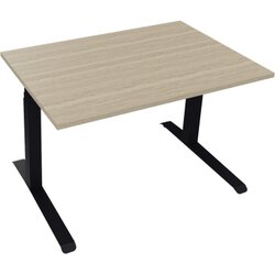 Neutralware 810043371 Schreibtisch 1200x800x645-1275 Kufe Quadrat an/Eiche Nat