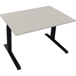 Neutralware 810043381 Schreibtisch 1200x800x645-1275 Kufe Quadrat an/Lichtgrau