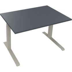 Neutralware 810043482 Schreibtisch 1200x800x645-1275 Kufe Quadrat si/Lavagrau