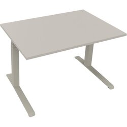 Neutralware 810043481 Schreibtisch 1200x800x645-1275 Kufe Quadrat si/Lichtgrau