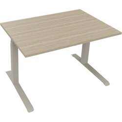 Neutralware 810043471 Schreibtisch 1200x800x645-1275 Kufe Quadrat si/Eiche Nat
