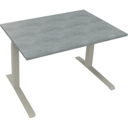Neutralware 810043483 Schreibtisch 1200x800x645-1275 Kufe Quadrat si/Beton