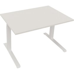 Neutralware 810043501 Schreibtisch 1200x800x645-1275 Kufe Quadrat ws/Weiß