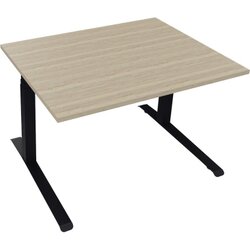 Neutralware 810043671 Schreibtisch 1200x900x645-1275 Kufe Quadrat an/Eiche Nat