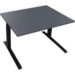 Neutralware 810043682 Schreibtisch 1200x900x645-1275 Kufe Quadrat an/Lavagrau