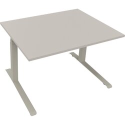 Neutralware 810043781 Schreibtisch 1200x900x645-1275 Kufe Quadrat si/Lichtgrau