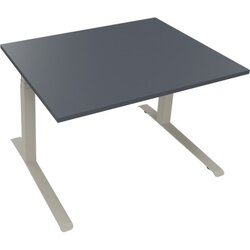 Neutralware 810043882 Schreibtisch 1200x900x645-1275 Kufe Quadrat ws/Lavagrau