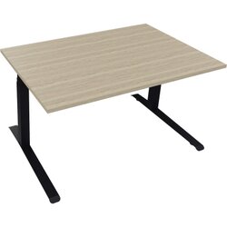 Neutralware 810044271 Schreibtisch 1400x900x645-1275 Kufe Quadrat an/Eiche Nat