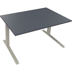 Neutralware 810044382 Schreibtisch 1400x900x645-1275 Kufe Quadrat si/Lavagrau