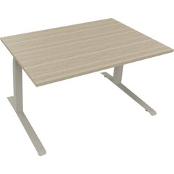 Neutralware 810044371 Schreibtisch 1400x900x645-1275 Kufe Quadrat si/Eiche Nat