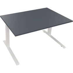 Neutralware 810044482 Schreibtisch 1400x900x645-1275 Kufe Quadrat ws/Lavagrau