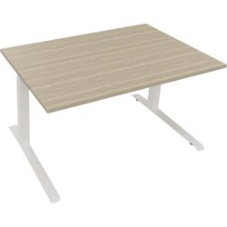 Neutralware 810044471 Schreibtisch 1400x900x645-1275 Kufe Quadrat ws/Eiche Nat