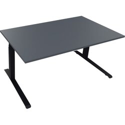 Neutralware 810044582 Schreibtisch 1600x900x645-1275 Kufe Quadrat an/Lavagrau