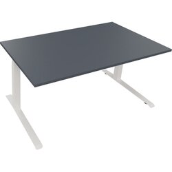 Neutralware 810044782 Schreibtisch 1600x900x645-1275 Kufe Quadrat ws/Lavagrau