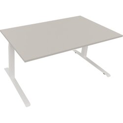 Neutralware 810044781 Schreibtisch 1600x900x645-1275 Kufe Quadrat ws/Lichtgrau