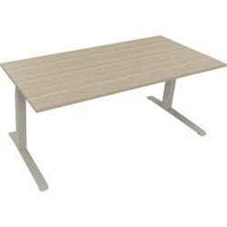 Neutralware 810044971 Schreibtisch 1800x800x645-1275 Kufe Quadrat si/Eiche Nat