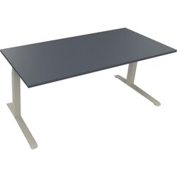 Neutralware 810044982 Schreibtisch 1800x800x645-1275 Kufe Quadrat si/Lavagrau