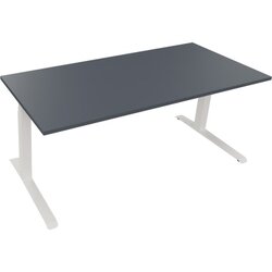 Neutralware 810045082 Schreibtisch 1800x800x645-1275 Kufe Quadrat ws/Lavagrau