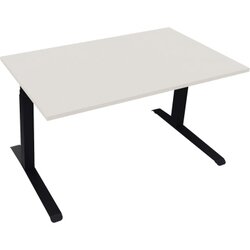 Neutralware 810043901 Schreibtisch 1400x800x645-1275 Kufe Quadrat an/Weiß