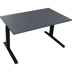 Neutralware 810043982 Schreibtisch 1400x800x645-1275 Kufe Quadrat an/Lavagrau