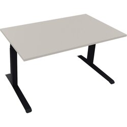 Neutralware 810043981 Schreibtisch 1400x800x645-1275 Kufe Quadrat an/Lichtgrau