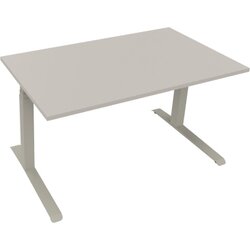 Neutralware 810044081 Schreibtisch 1400x800x645-1275 Kufe Quadrat si/Lichtgrau