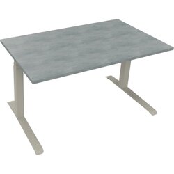 Neutralware 810044083 Schreibtisch 1400x800x645-1275 Kufe Quadrat si/Beton