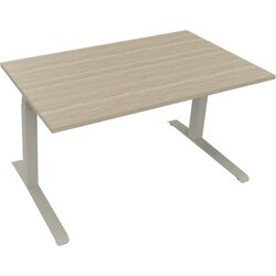 Neutralware 810044071 Schreibtisch 1400x800x645-1275 Kufe Quadrat si/Eiche Nat