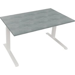 Neutralware 810044183 Schreibtisch 1400x800x645-1275 Kufe Quadrat ws/Beton