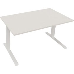 Neutralware 810044101 Schreibtisch 1400x800x645-1275 Kufe Quadrat ws/Weiß