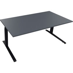 Neutralware 810045182 Schreibtisch 1800x900x645-1275 Kufe Quadrat an/Lavagrau