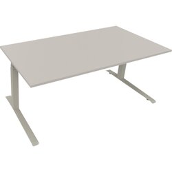 Neutralware 810045281 Schreibtisch 1800x900x645-1275 Kufe Quadrat si/Lichtgrau