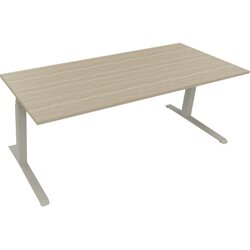 Neutralware 810045571 Schreibtisch 2000x800x645-1275 Kufe Quadrat si/Eiche Nat