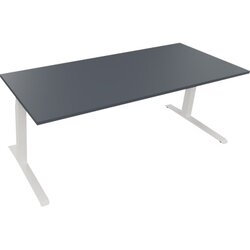 Neutralware 810045682 Schreibtisch 2000x800x645-1275 Kufe Quadrat ws/Lavagrau