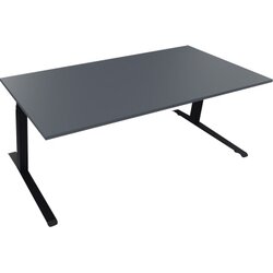 Neutralware 810045782 Schreibtisch 2000x900x645-1275 Kufe Quadrat an/Lavagrau